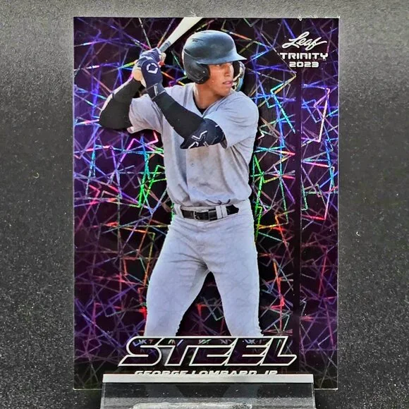 George Lombard Jr. Steel Laser Bowman Chrome 1st /49 RC's Yankees Top Prospect - Picture 2 of 8